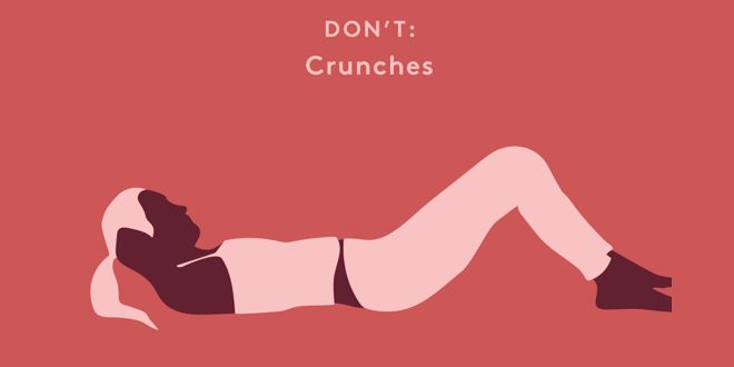 Evitar hacer muchos abdominales