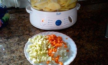 Receta pastel patata y Carne Verdura y patata troceada