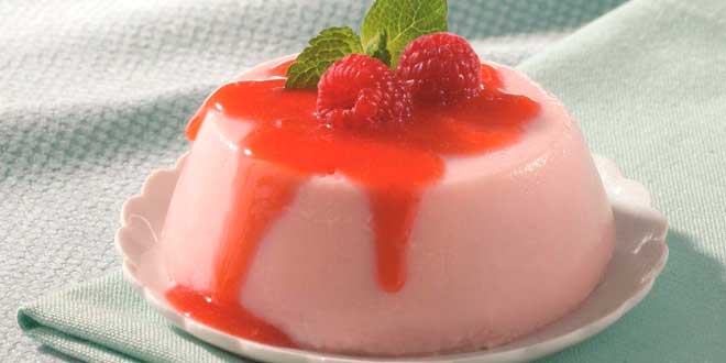 Flan de Caseína de Fresa