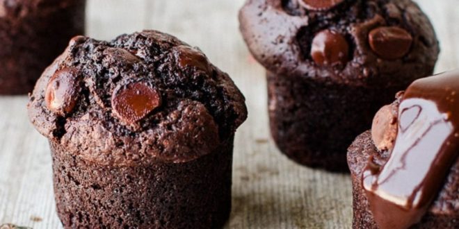 Cupcakes con proteína de chocolate