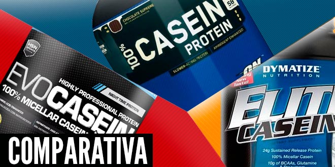 Comparativa: Evocasein, 100% Casein Gold Standard y Elite Casein