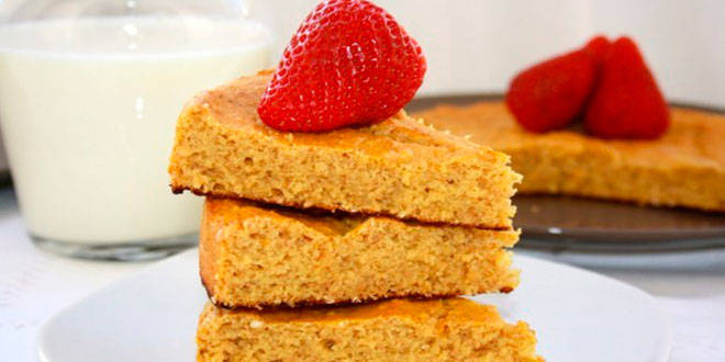 Bizcocho con salvado de avena y limón