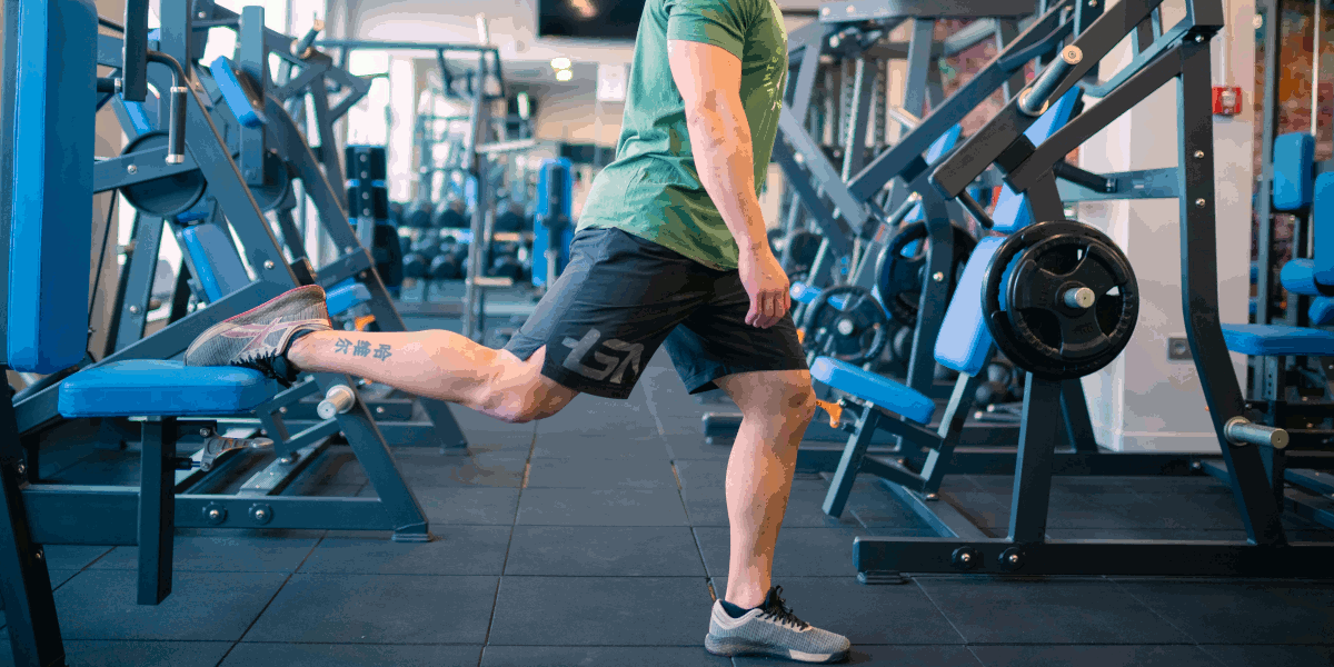 Psoas, pied arrière surélevé