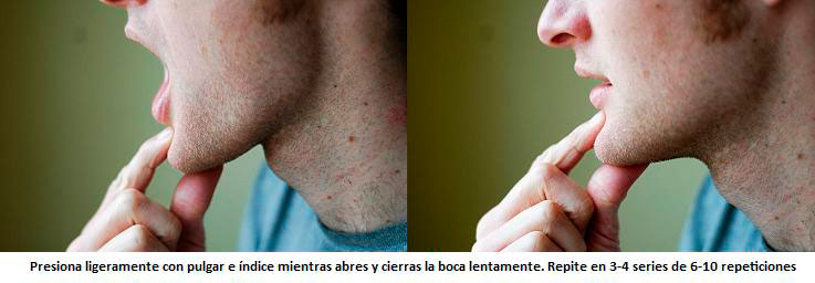 Como ejercitar la mandíbula ejercicio de mandíbula