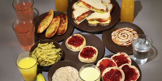 Desayuno del día de la competición de endurance