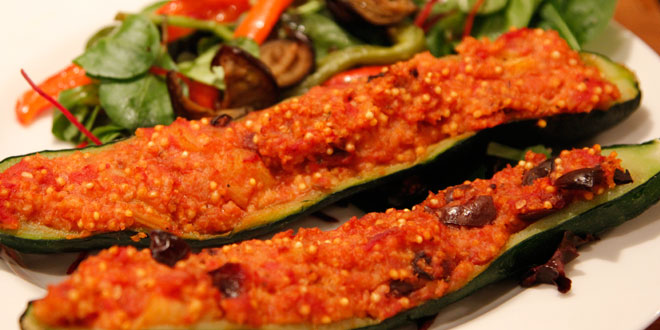 Calabacines rellenos de Amaranto