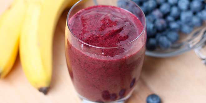 Receta de Batido de Moras y Plátano ligero y refrescante HSN