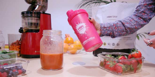 Receta de zumo natural con proteína