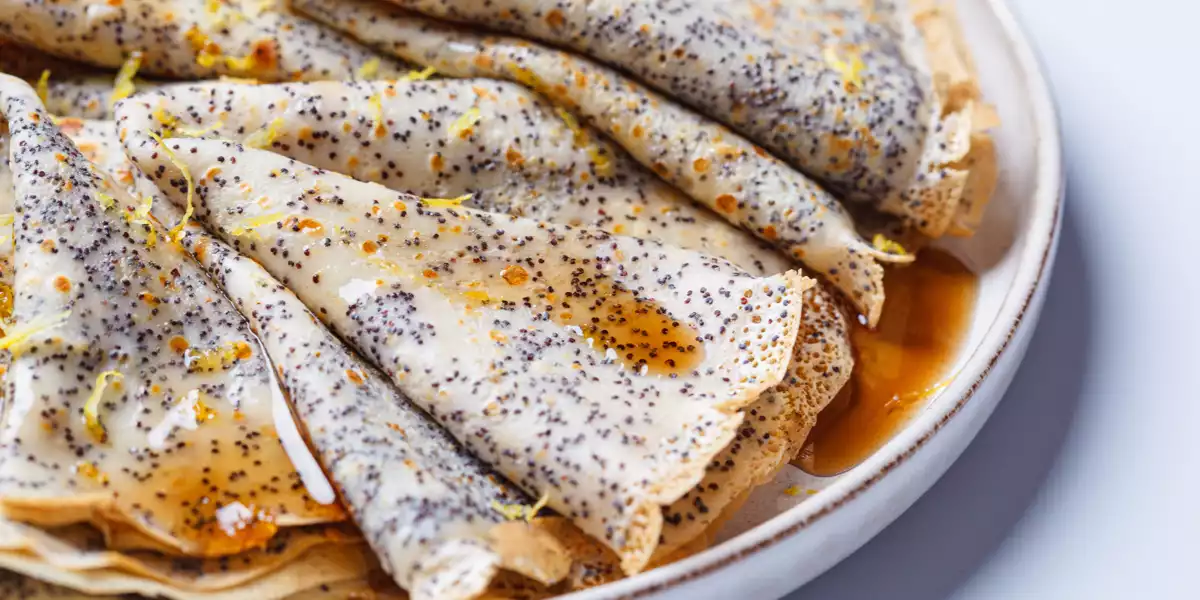 Panquecas com sementes de papoila