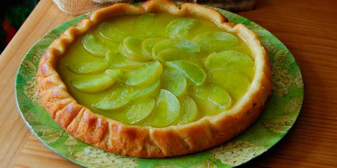 Tarta de Manzana con Crema de Almendras Tarta de Manzana con Crema de Almendras