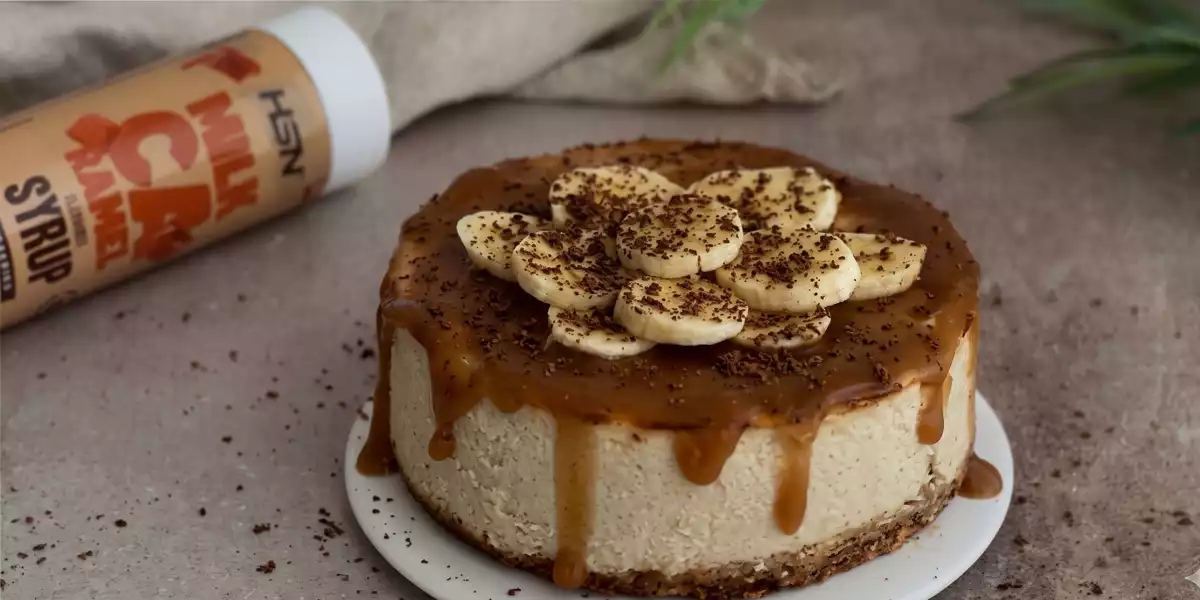 Tarta de queso de dulce de leche