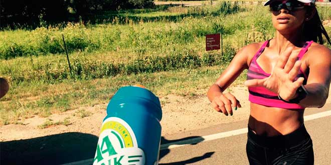 Boire pendant la course