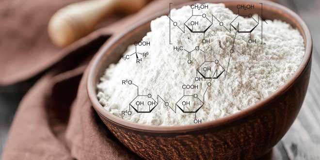 Goma xantana estructura molecular