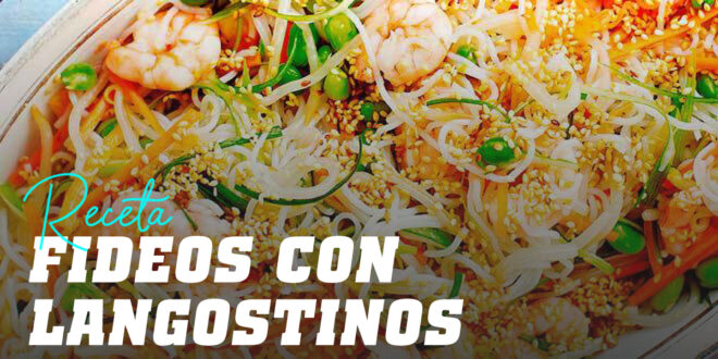 Fideos de Arroz con Langostinos Fideos de Arroz con Langostinos