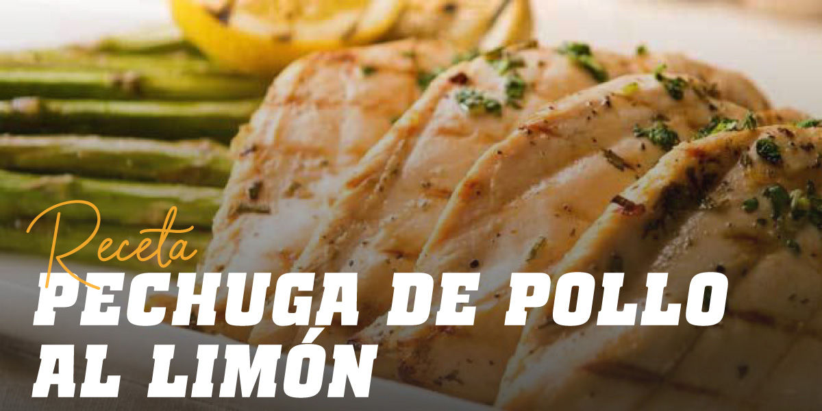 Pechuga de Pollo al Limón con Espárragos Trigueros a la plancha