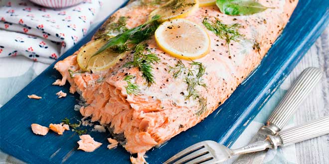 lomo salmón al horno