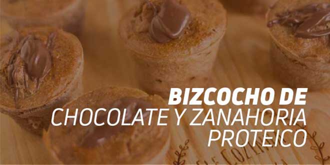 Bizcocho de Chocolate y Zanahoria Alto en Proteínas