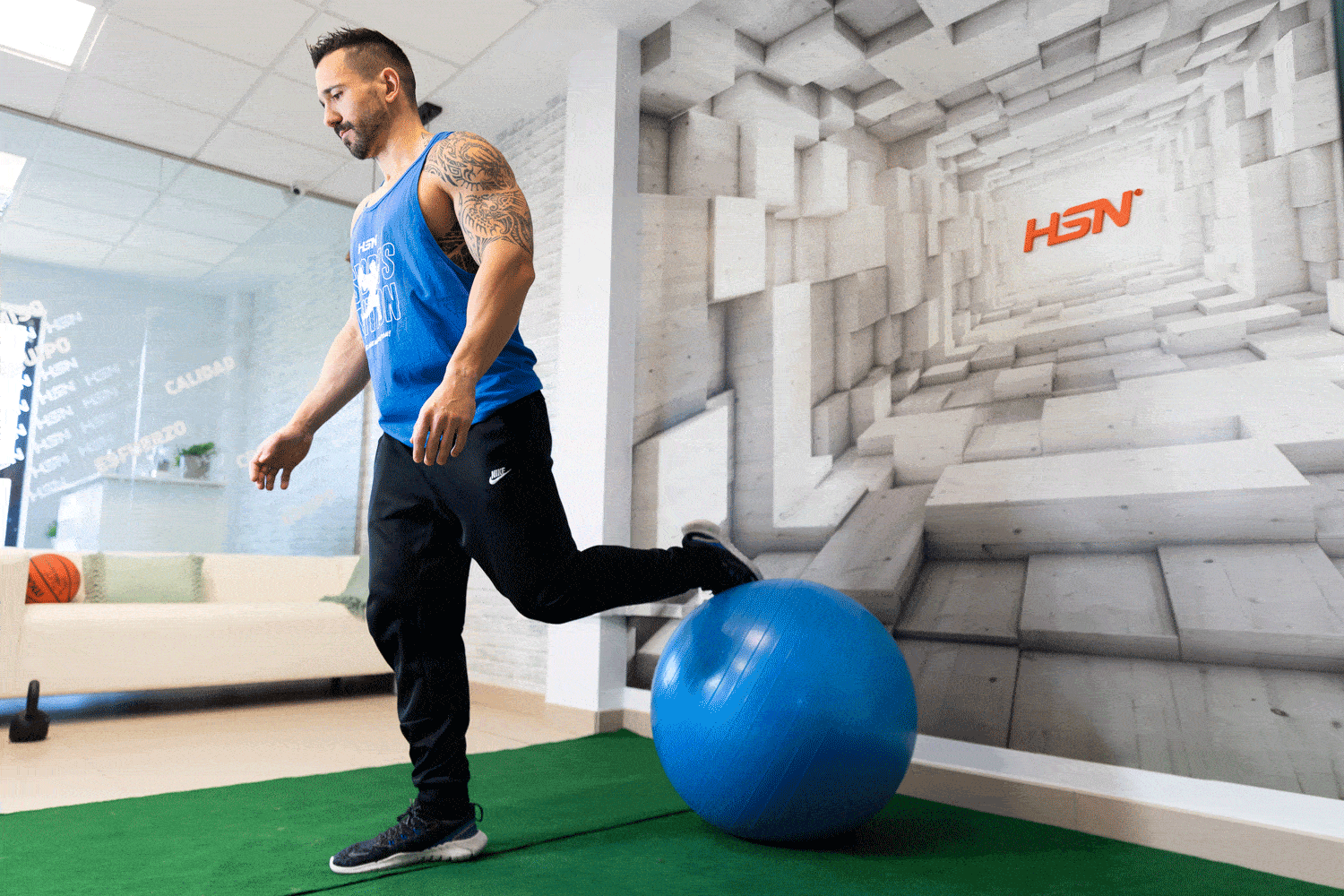 Ball Split Squat