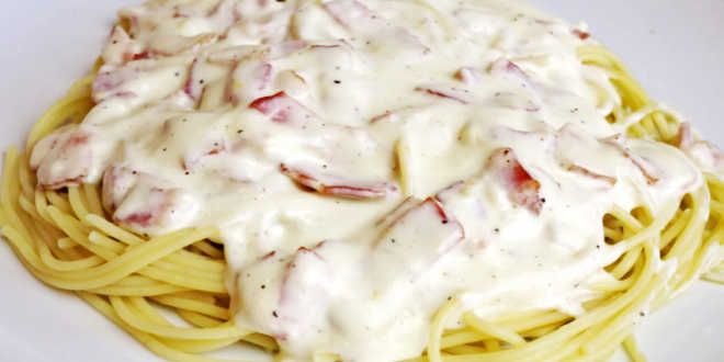 Espaguettis Carbonara con Pasta Konjac
