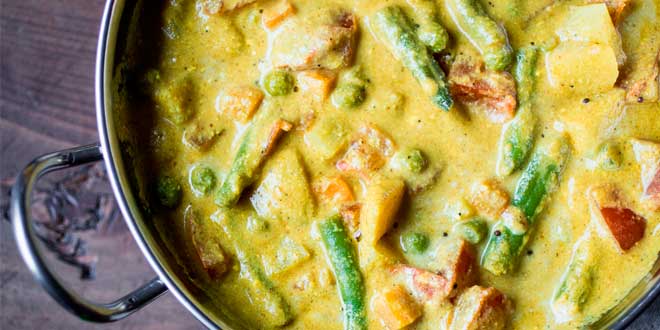 Hortalizas en Leche de Coco Hortalizas en Leche de Coco