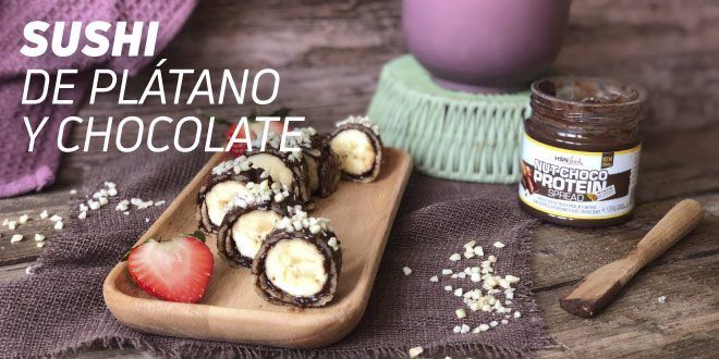 Sushi de Plátano y Chocolate