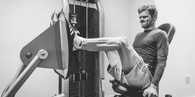 Ciclista y entrenamiento de fuerza