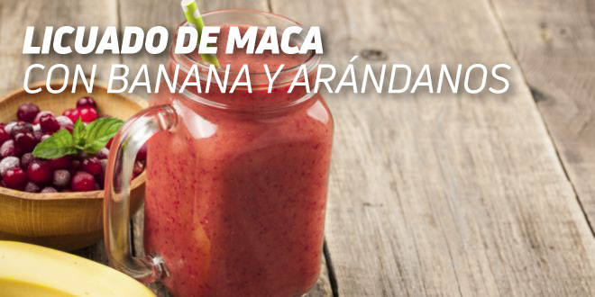 Licuado de Maca con Banana y Arándanos