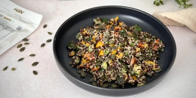 Ensalada de quinoa tricolor sin gluten