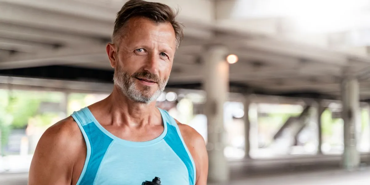 Hombre deportista de 50 años con buen aspecto físico Hombre deportista de 50 años con buen aspecto físico
