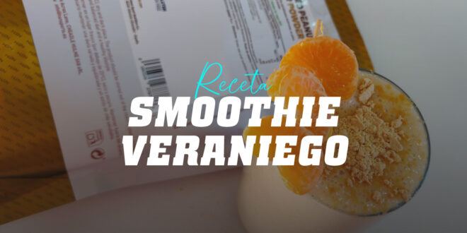 Smoothie con Harina de Cacahuete, Plátano y Mandarina