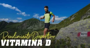 Corredor con gafas de sol y ropa deportiva corriendo en un sendero de montaña