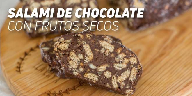 Receta de Salami de Chocolate con Frutos Secos Rico y Fácil