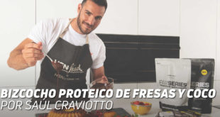 Bizcocho Proteico de Fresa y Coco