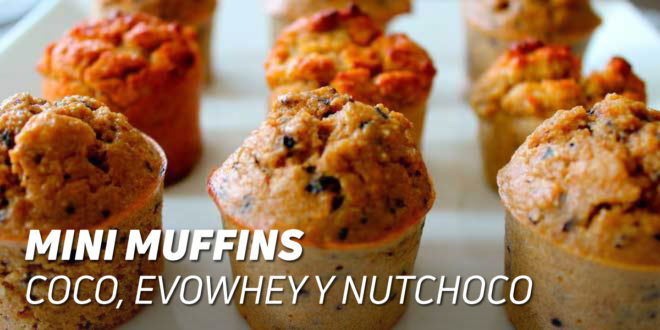 Mini Muffins de Coco, Evowhey y Nutella Proteica