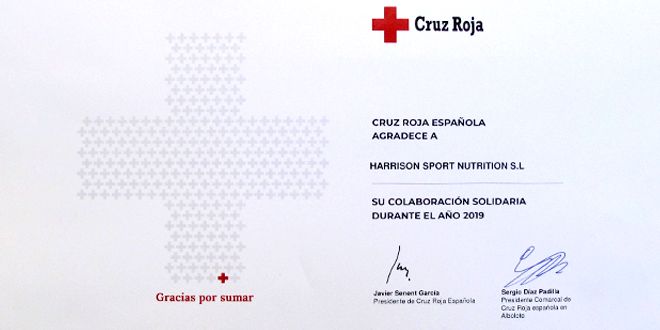 Diploma colaboración Cruz Roja HSN