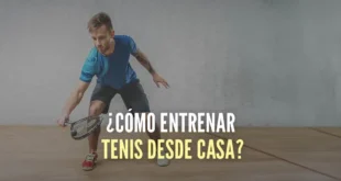 Hombre practicando con ropa deportiva practicando tenis