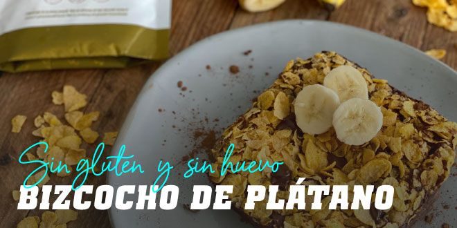 Bizcocho de Plátano Sin Gluten y Sin Huevo