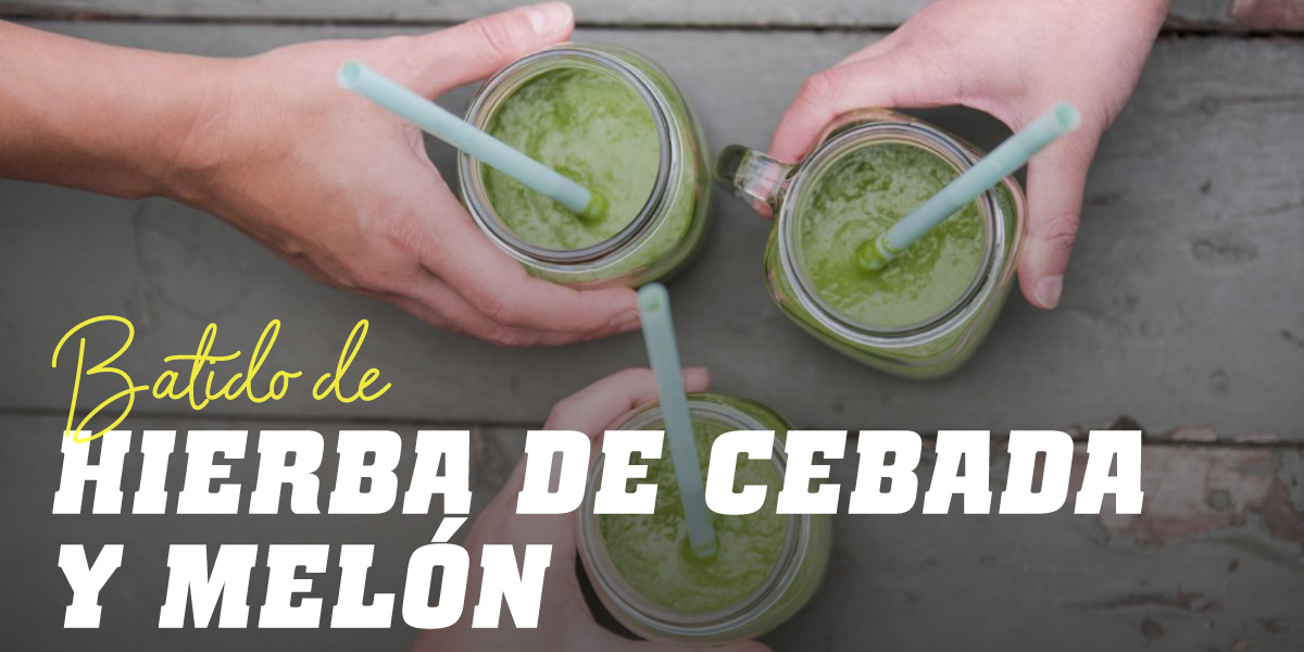 Batido de Hierba de Cebada y Melón Batido de Hierba de Cebada y Melón