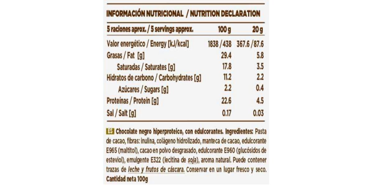 Etiqueta Tableta de Chocolate de HSN