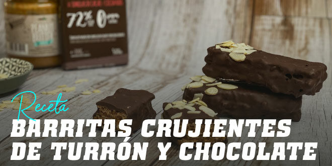 Barritas Crujientes de Turrón y Chocolate