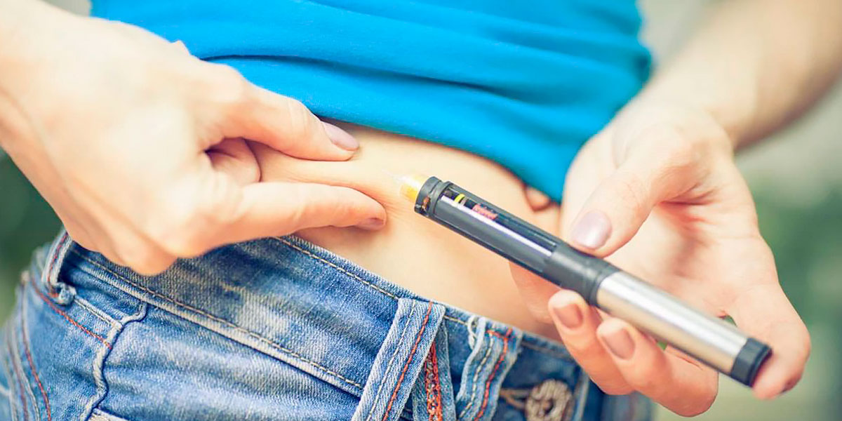 Inyección de insulina