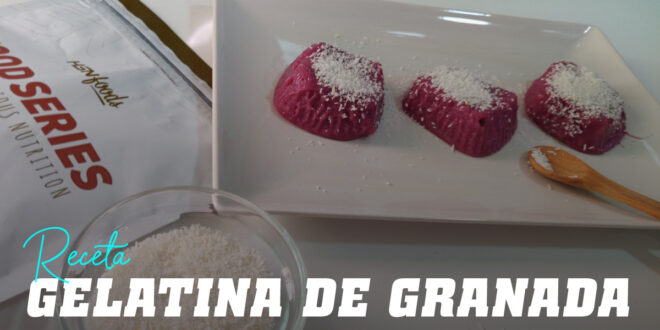 Gelatina de Granada con Coco Rallado
