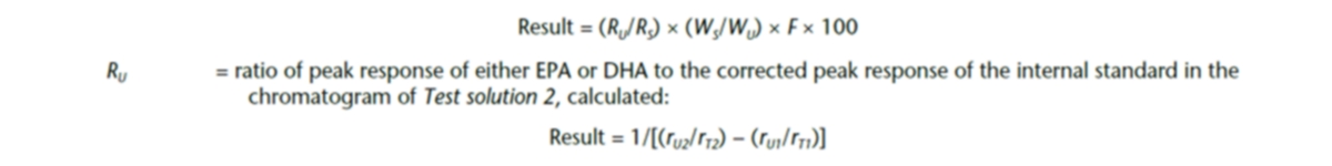 Fórmula de la medición del porcentaje de ácidos grasos en masa