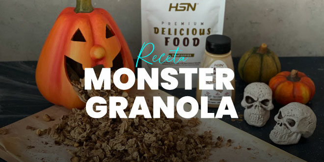 Granola Monster para Desayunar en Halloween