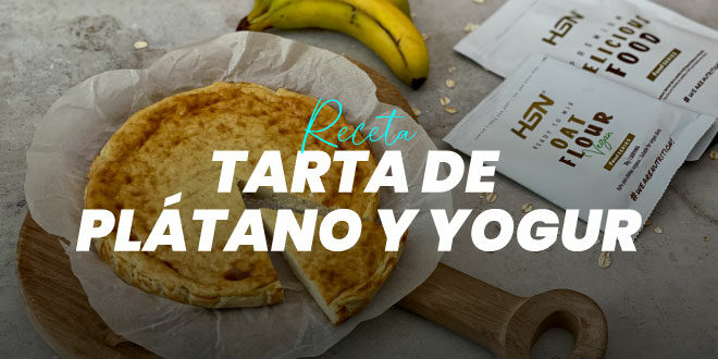 Tarta de de plátano y yogur saludable HSN