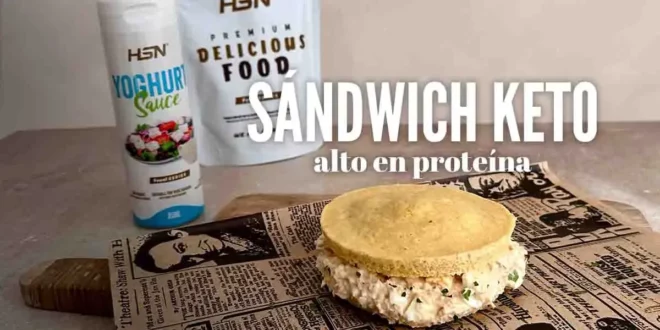 Sándwich Keto alto en proteína