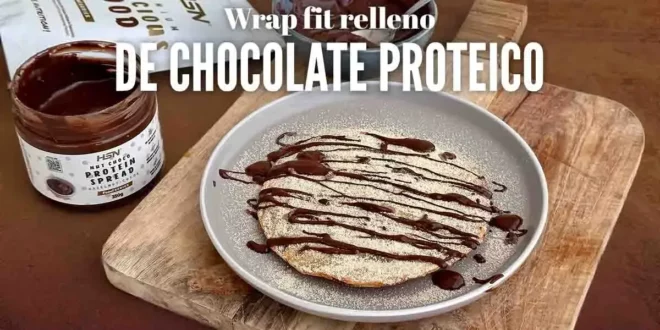 Wrap fit relleno de chocolate proteico