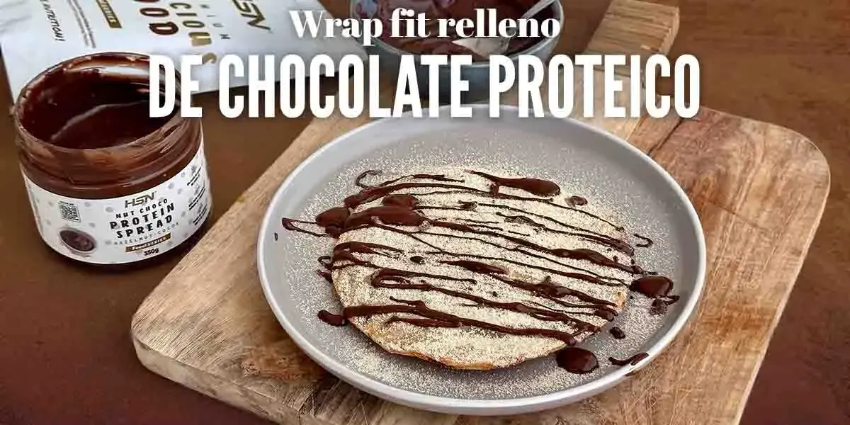 Wrap fit relleno de chocolate proteico