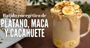Batido energético de Plátano, Maca y Cacahuete