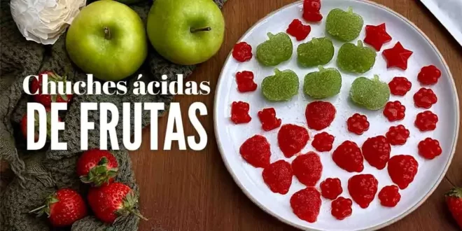 Golosinas ácidas con fruta saludables
